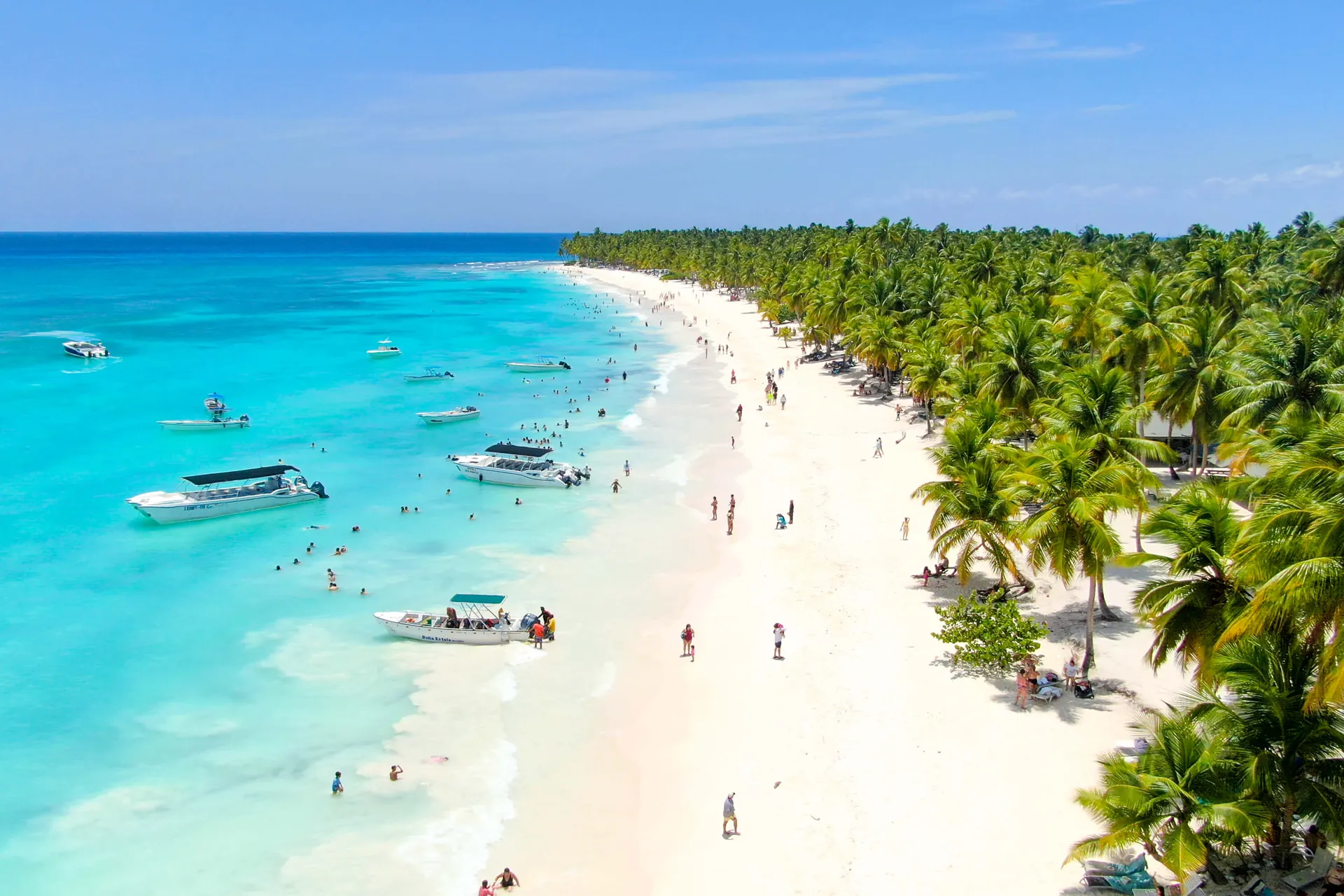 Vista aérea de playa Isla Saona